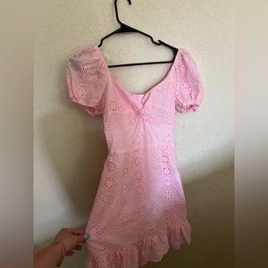 pink hello molly dress- size: small